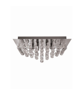 Hanna 6 Light Square Ceiling Semi Flush Light Chrome Crystal Glass G9_Off