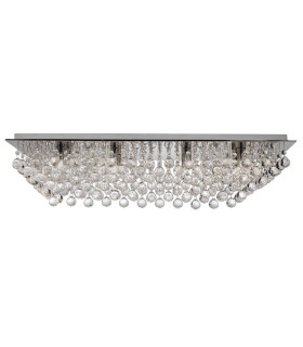 Hanna 8 Light Flush Ceiling Light Chrome with Crystal Decoration G9_Main