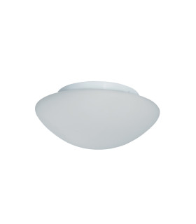 3 Light Bathroom Flush Ceiling Light Round White with Opal Glass IP44 E27_Off