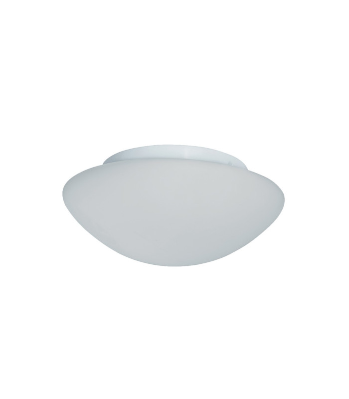 3 Light Bathroom Flush Ceiling Light Round White with Opal Glass IP44 E27_Off