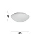 3 Light Bathroom Flush Ceiling Light Round White with Opal Glass IP44 E27_Line