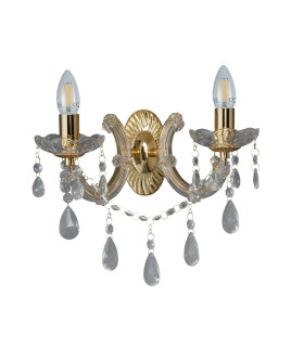 Marie Therese Indoor Candle Wall 2 Light Polished Brass E14_Off