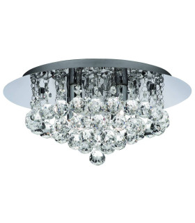 LED 4 Light Semi Flush Bathroom Ceiling Light Chrome with Crystal Balls IP44 G9 LED_Main