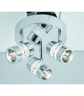 Bubbles LED 3 Light Bathroom Ceiling Spotlight Chrome Bubble Effect IP44_Main