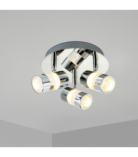 Bubbles LED 3 Light Bathroom Ceiling Spotlight Chrome Bubble Effect IP44_Room