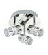 Bubbles LED 3 Light Bathroom Ceiling Spotlight Chrome Bubble Effect IP44_Off