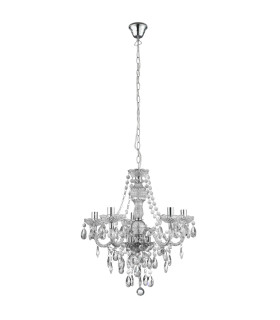 Marie Therese 5 Light Chandelier Chrome Finish_Off