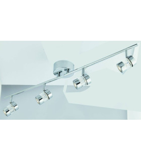 Bubbles LED 4 Light Adjustable Bathroom Ceiling Spotlight Bar Chrome Bubble Effect IP44_Main