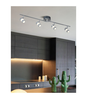 Bubbles LED 4 Light Adjustable Bathroom Ceiling Spotlight Bar Chrome Bubble Effect IP44_Room