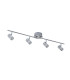 Bubbles LED 4 Light Adjustable Bathroom Ceiling Spotlight Bar Chrome Bubble Effect IP44_Off