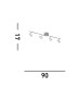 Bubbles LED 4 Light Adjustable Bathroom Ceiling Spotlight Bar Chrome Bubble Effect IP44_Line