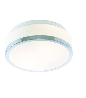 Discs Bathroom Flush 2 Light Ceiling Chrome IP44 E27_Main