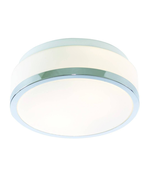 Discs Bathroom Flush 2 Light Ceiling Chrome IP44 E27_Main