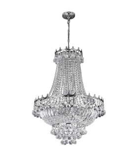 Versailles 9 Light Crystal Chandelier Chrome Finish E14_Main