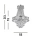 Versailles 9 Light Crystal Chandelier Chrome Finish E14_Line