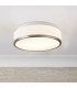 Discs Bathroom Flush 2 Light Ceiling Satin Silver IP44 E27_Room