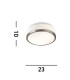 Discs Bathroom Flush 2 Light Ceiling Satin Silver IP44 E27_Line