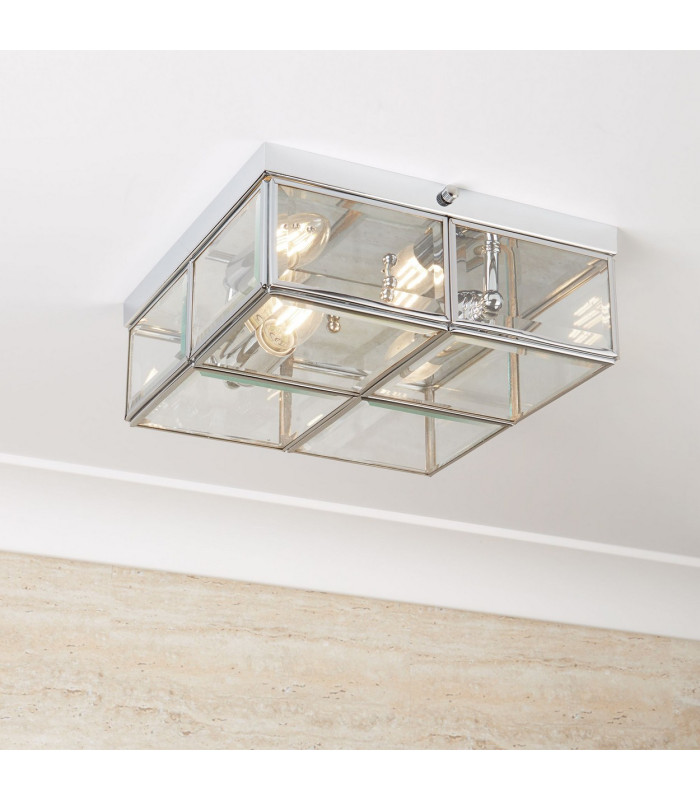 Flush Ceiling 2 Light Chrome E14_Room