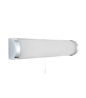 Poplar Bathroom Over Mirror 2 Light Chrome with White Glass Diffuser IP44 E14_Off