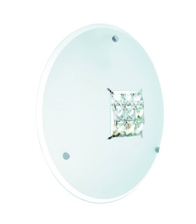 1 Light Flush Ceiling Light Crystal with Glass Crystals E27_Main
