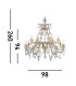 Marie Therese 18 Light Crystal Chandelier Polished Brass Finish E14_Line