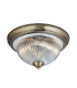 Bathroom Flush 2 Light Ceiling Antique Brass E14_Off