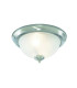 Bathroom Flush 2 Light Ceiling Satin Silver IP44 E14_Main
