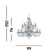 Hale 18 Light Crystal Chandelier Chrome Finish E14_Line