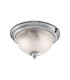 Bathroom Flush 2 Light Ceiling Satin Silver IP44 E14_Off