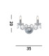 Hale Indoor Candle Wall 2 Light Chrome with Crystals E14_Line