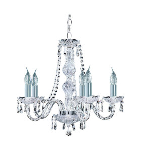 Hale 5 Light Crystal Chandelier Chrome Finish E14_Main