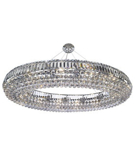 Vesuvius 24 Light Ceiling Chandelier Chrome with Crystals E14_Main