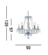 Hale 5 Light Crystal Chandelier Chrome Finish E14_Line