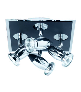 Comet 4 Light Ceiling Spotlight Chrome Matt Black GU10_Main