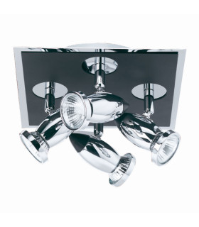 Comet 4 Light Ceiling Spotlight Chrome Matt Black GU10_Off