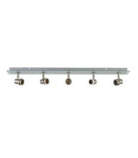 Top Hat 5 Light Adjustable Ceiling Spotlight Satin Silver GU10_Off