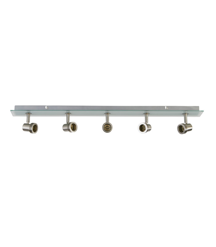 Top Hat 5 Light Adjustable Ceiling Spotlight Satin Silver GU10_Off