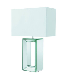 Table Lamp Mirror with White Shade E27_Main