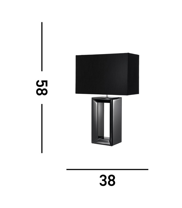 Table Lamp Black Mirror with Shade E27_Line