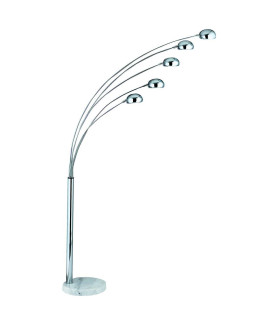 Giraffe 5 Light Floor Lamp Chrome with Marble Base E14_Main