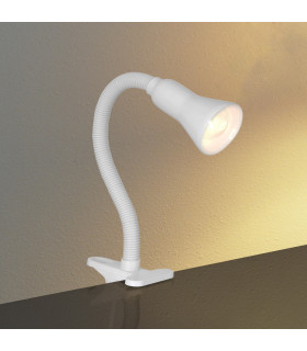 Desk Partners 1 Light Clip On Lamp White E14_Room