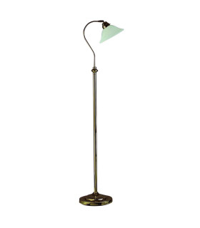 Adjustable Floor Lamp Antique Brass with Marble Shade E27_Main