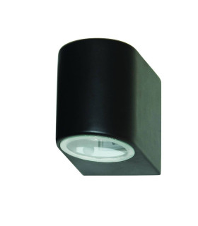 1 Light Outdoor Wall Light Black Cast Aluminium IP44 GU10_Main