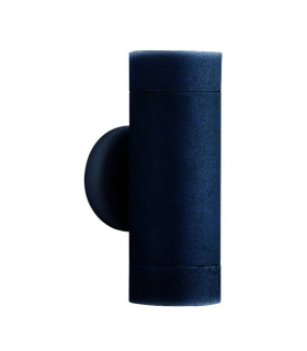 LED Outdoor Up Down Wall 2 Light Black Cast Aluminium IP44_Main
