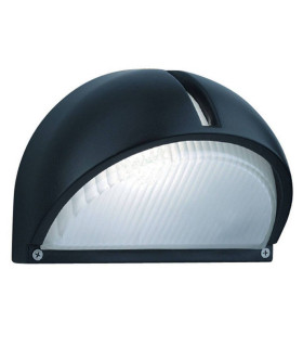 1 Light Outdoor Garden Aluminium Wall Light Black IP44 E27_Main