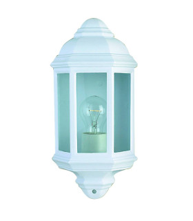 1 Light Outdoor Flush Lantern Light White IP44 E27_Main