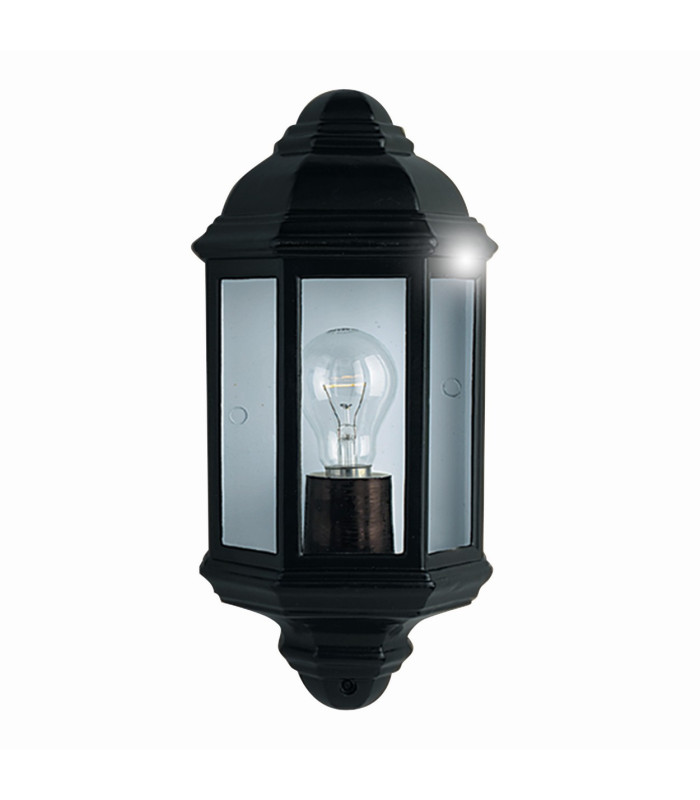 1 Light Outdoor Flush Lantern Light Black IP44 E27_Off