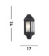 1 Light Outdoor Flush Lantern Light Black IP44 E27_Line