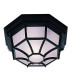 1 Light Outdoor Flush Ceiling Light Cast Aluminium Black IP54 E27_Main