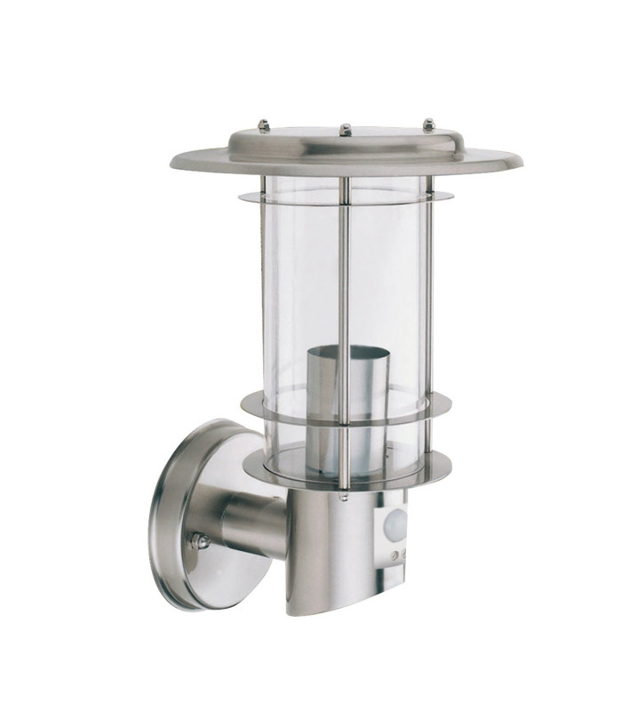 1 Light Outdoor Wall Light Stainless Steel with Motion Sensor IP44 E27_Off